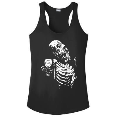 Zombie Cheer Skull Halloween Alcohol Beer Ladies PosiCharge Competitor Racerback Tank