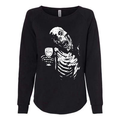 Zombie Cheer Skull Halloween Alcohol Beer Womens California Wash Sweatshirt