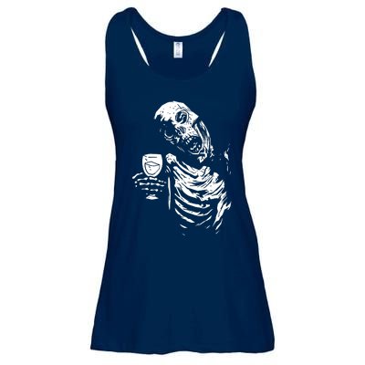 Zombie Cheer Skull Halloween Alcohol Beer Ladies Essential Flowy Tank