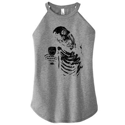 Zombie Cheer Skull Halloween Alcohol Beer Women's Perfect Tri Rocker Tank