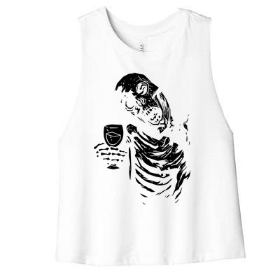 Zombie Cheer Skull Halloween Alcohol Beer Women's Racerback Cropped Tank