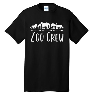 Zoo Crew Safari Animals Or Adults Zoo Group Teacher Tall T-Shirt