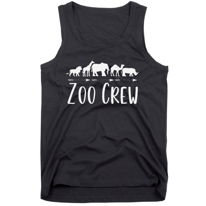 Zoo Crew Safari Animals Or Adults Zoo Group Teacher Tank Top