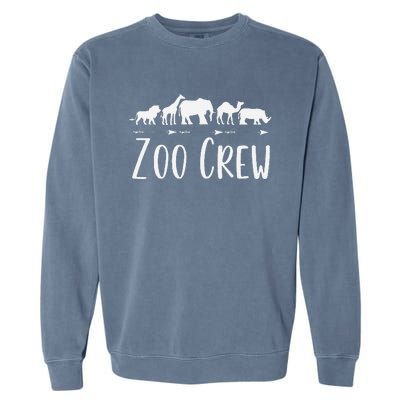 Zoo Crew Safari Animals Or Adults Zoo Group Teacher Garment-Dyed Sweatshirt