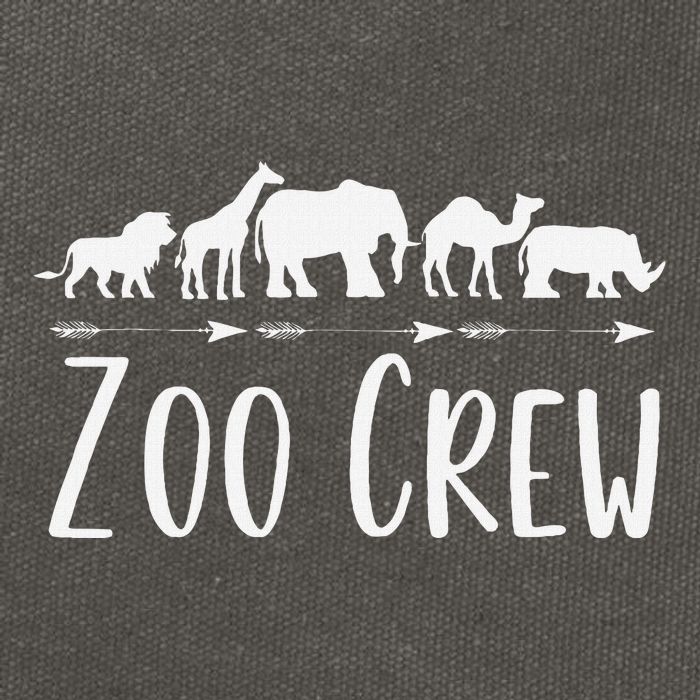 Zoo Crew Safari Animals Or Adults Zoo Group Teacher Cotton Canvas Backpack