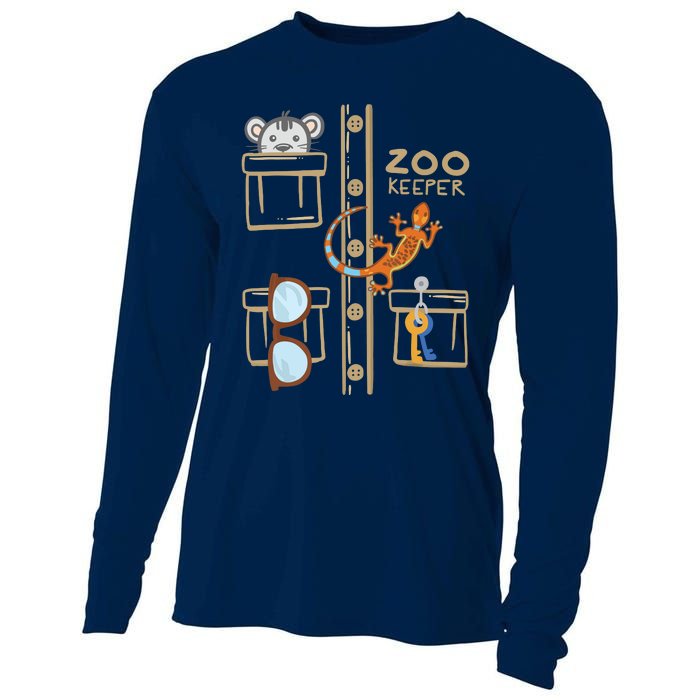 Zookeeper Costume Shirts Halloween Jungle Explorer Cooling Performance Long Sleeve Crew