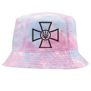 Zelensky Cross Ukraine Russian Warship Go F Yourself Front & Back Tie-Dyed Bucket Hat