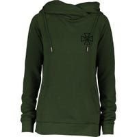 Zelensky Cross Ukraine Russian Warship Go F Yourself Front & Back Womens Funnel Neck Pullover Hood