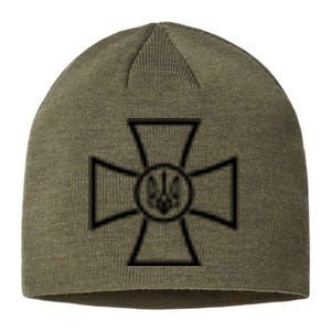 Zelensky Cross Ukraine Russian Warship Go F Yourself Front & Back Sustainable Beanie