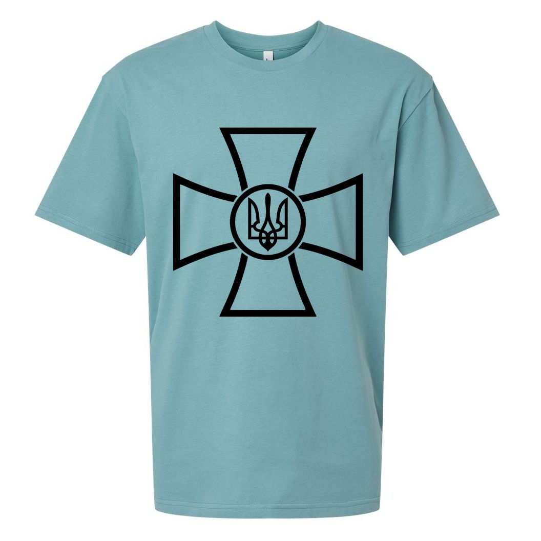 Zelensky Cross Ukraine Russian Warship Go F Yourself Front & Back Sueded Cloud Jersey T-Shirt
