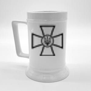 Zelensky Cross Ukraine Russian Warship Go F Yourself Front & Back Beer Stein