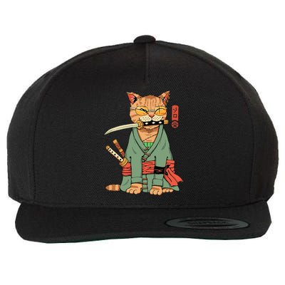 Zoro Cat Warrior Wool Snapback Cap