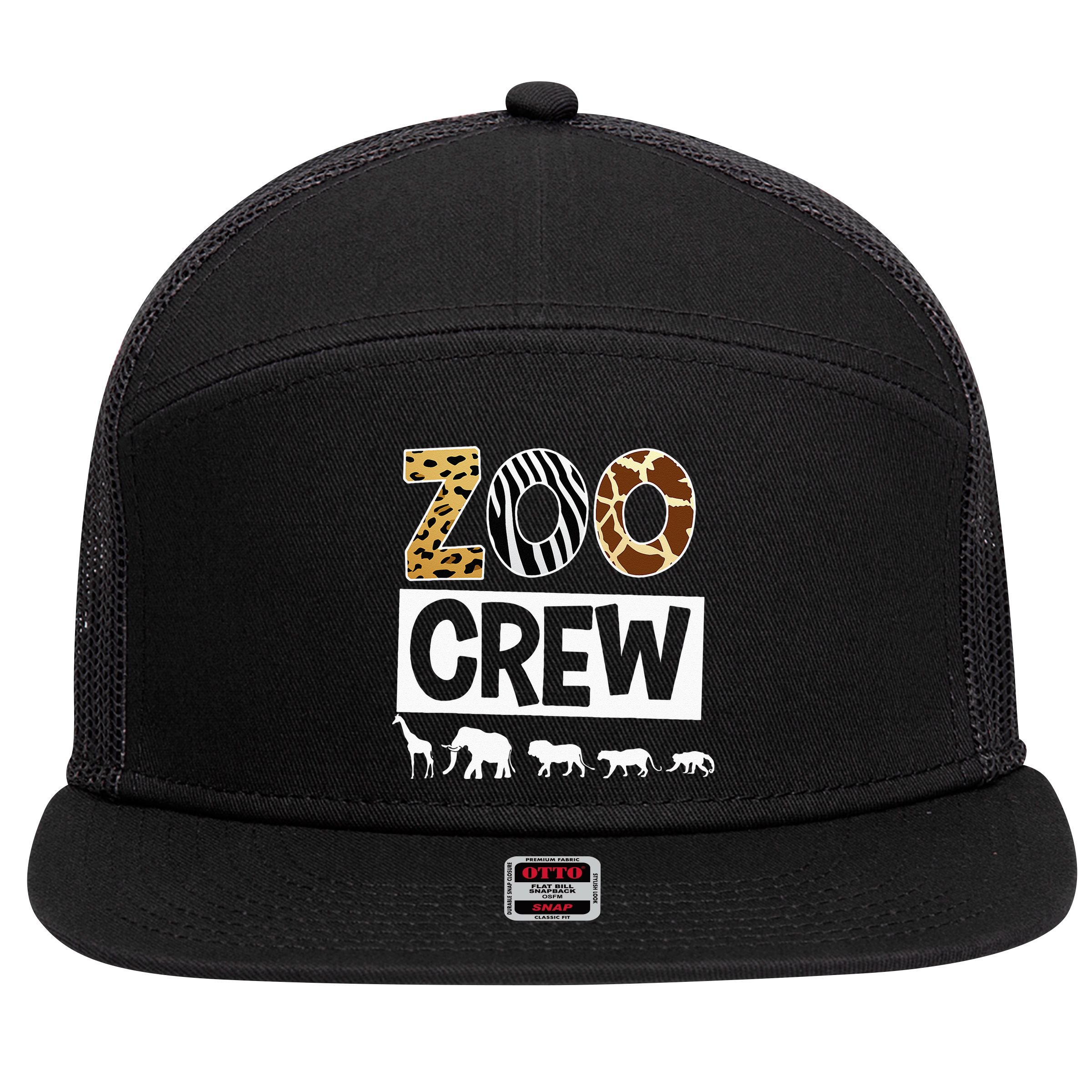 Zoo Crew Zookeeper Safari Wildlife Animal Lover Costume 7 Panel Mesh Trucker Snapback Hat