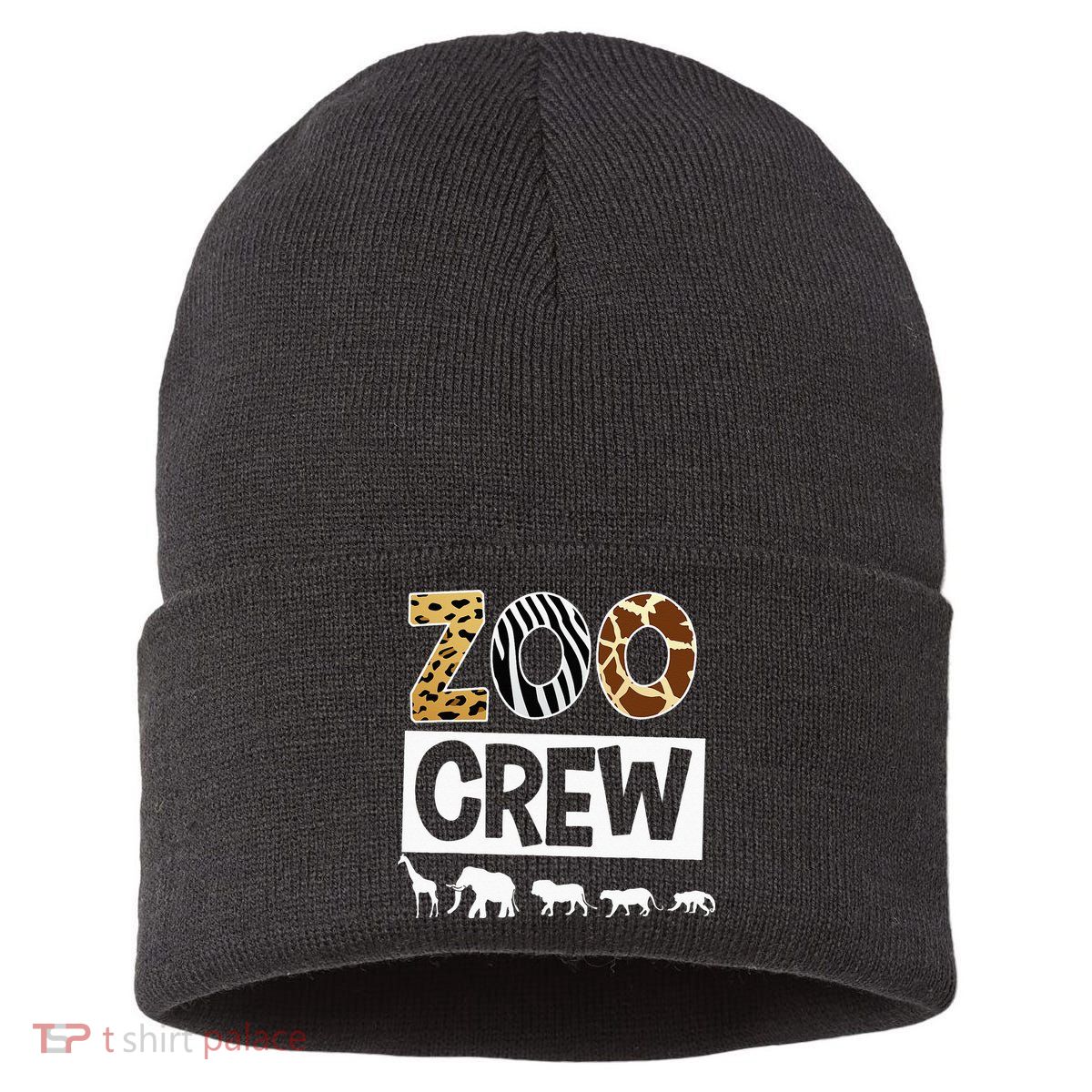Zoo Crew Zookeeper Safari Wildlife Animal Lover Costume Sustainable Knit Beanie