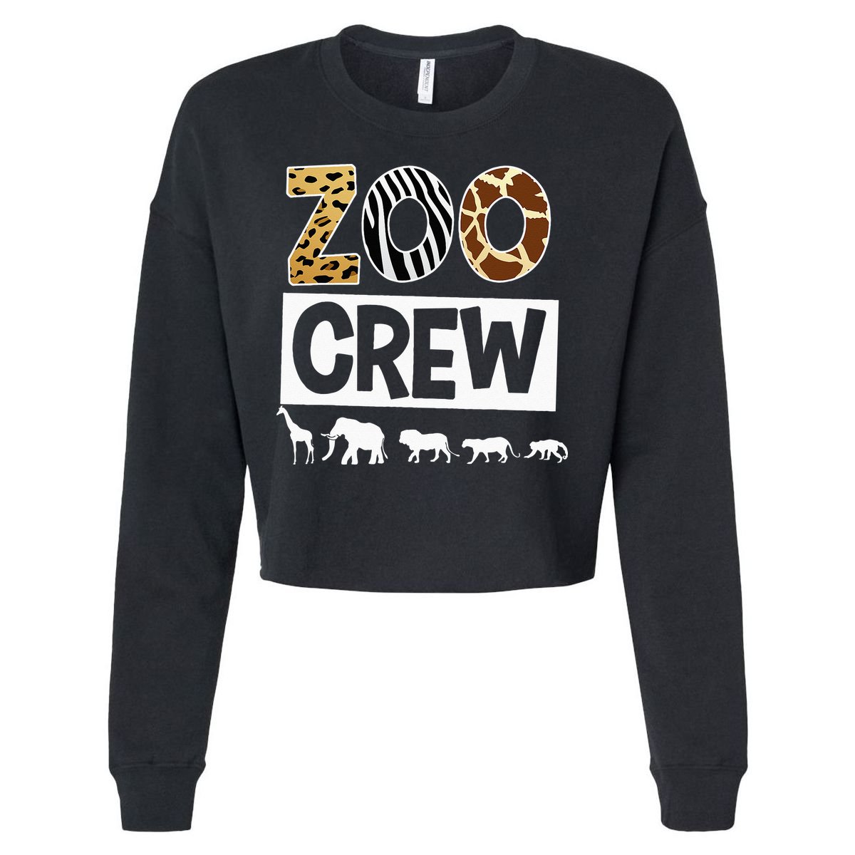 Zoo Crew Zookeeper Safari Wildlife Animal Lover Costume Cropped Pullover Crew