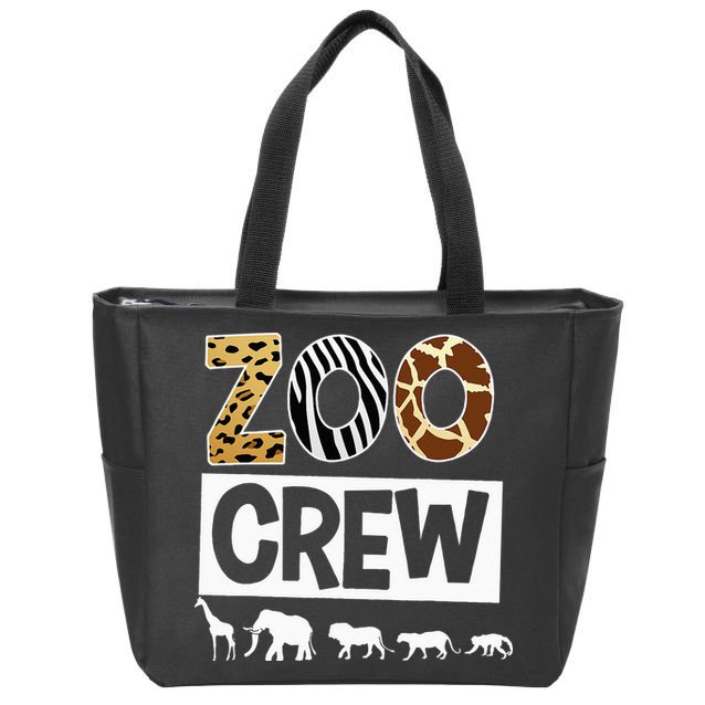 Zoo Crew Zookeeper Safari Wildlife Animal Lover Costume Zip Tote Bag