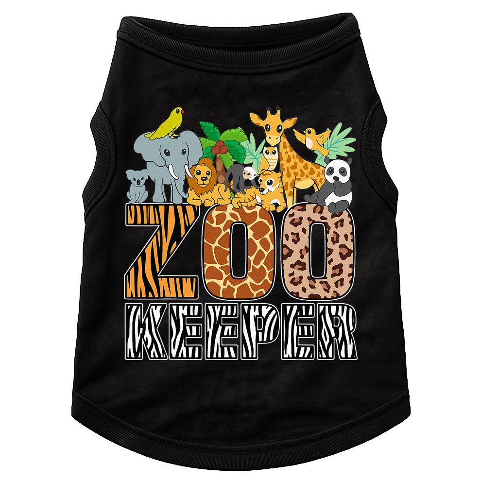 Zookeeper Costume Zebra Wild Print African Animal Keeper Doggie Tank