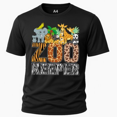 Zookeeper Costume Zebra Wild Print African Animal Keeper Cooling Performance Crew T-Shirt
