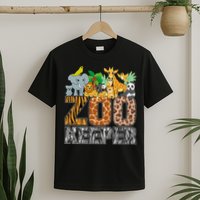 Zookeeper Costume Zebra Wild Print African Animal Keeper T-Shirt