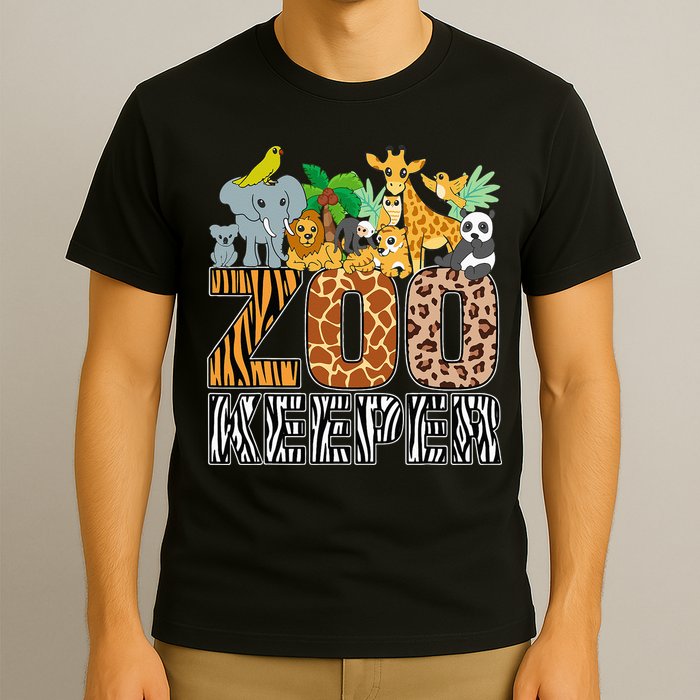 Zookeeper Costume Zebra Wild Print African Animal Keeper T-Shirt