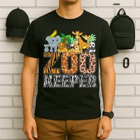 Zookeeper Costume Zebra Wild Print African Animal Keeper T-Shirt