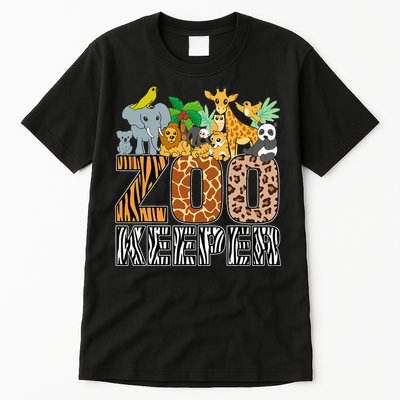 Zookeeper Costume Zebra Wild Print African Animal Keeper Tall T-Shirt
