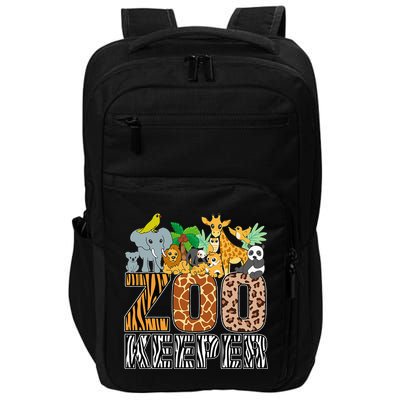 Zookeeper Costume Zebra Wild Print African Animal Keeper Impact Tech Backpack