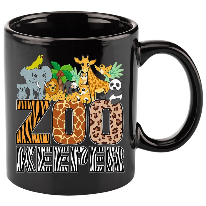 Zookeeper Costume Zebra Wild Print African Animal Keeper 11oz C Handle Ceramic Mug