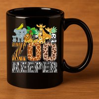 Zookeeper Costume Zebra Wild Print African Animal Keeper 11oz C Handle Ceramic Mug