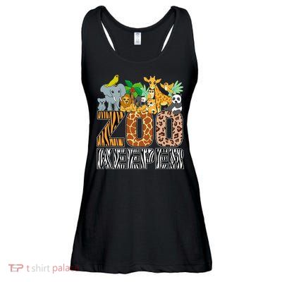 Zookeeper Costume Zebra Wild Print African Animal Keeper Ladies Essential Flowy Tank