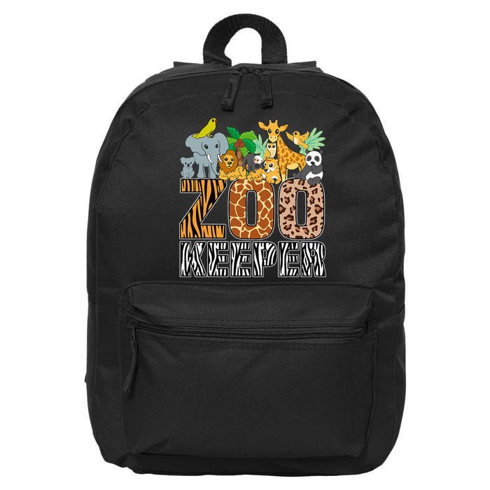 Zookeeper Costume Zebra Wild Print African Animal Keeper 16 in Basic Backpack
