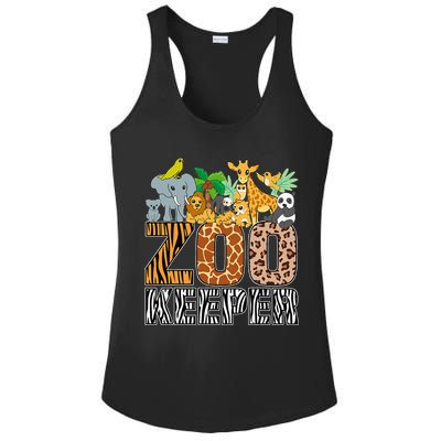 Zookeeper Costume Zebra Wild Print African Animal Keeper Ladies PosiCharge Competitor Racerback Tank