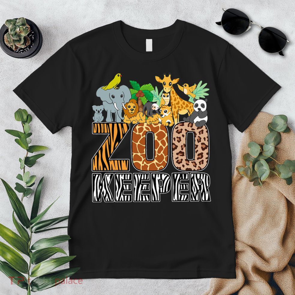 Zookeeper Costume Zebra Wild Print African Animal Keeper Premium T-Shirt