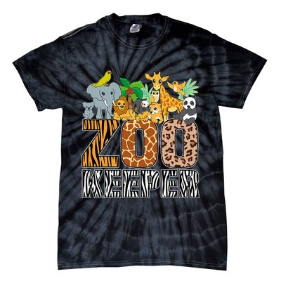 Zookeeper Costume Zebra Wild Print African Animal Keeper Tie-Dye T-Shirt