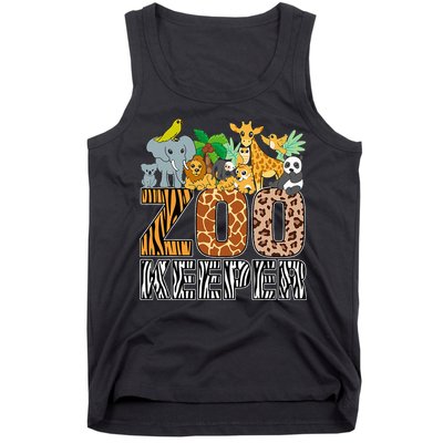 Zookeeper Costume Zebra Wild Print African Animal Keeper Tank Top