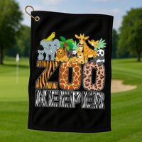Zookeeper Costume Zebra Wild Print African Animal Keeper Golf Towel