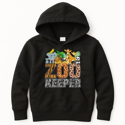 Zookeeper Costume Zebra Wild Print African Animal Keeper Kids Hoodie