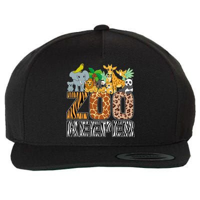 Zookeeper Costume Zebra Wild Print African Animal Keeper Wool Snapback Cap
