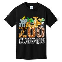 Zookeeper Costume Zebra Wild Print African Animal Keeper Kids T-Shirt