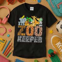 Zookeeper Costume Zebra Wild Print African Animal Keeper Kids T-Shirt