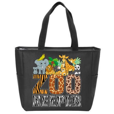 Zookeeper Costume Zebra Wild Print African Animal Keeper Zip Tote Bag