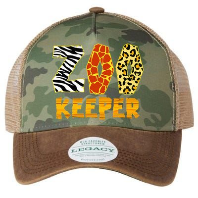 Zookeeper Costume Zoo Keeper African Safari Trip Zebra Legacy Tie Dye Trucker Hat