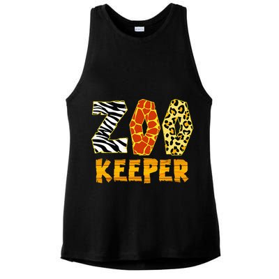 Zookeeper Costume Zoo Keeper African Safari Trip Zebra Ladies PosiCharge Tri-Blend Wicking Tank
