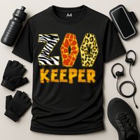 Zookeeper Costume Zoo Keeper African Safari Trip Zebra Cooling Performance Crew T-Shirt