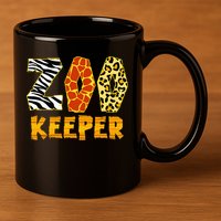 Zookeeper Costume Zoo Keeper African Safari Trip Zebra 11oz C Handle Ceramic Mug