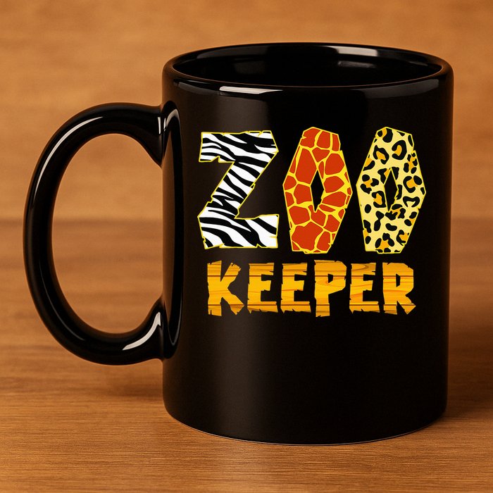 Zookeeper Costume Zoo Keeper African Safari Trip Zebra 11oz C Handle Ceramic Mug