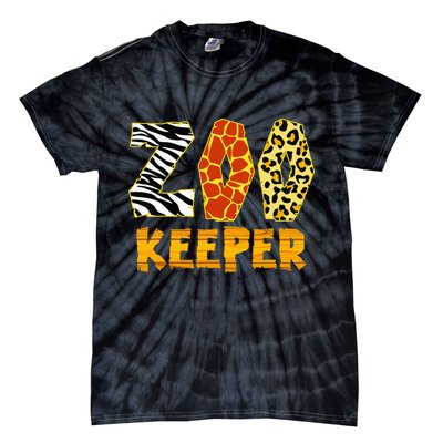 Zookeeper Costume Zoo Keeper African Safari Trip Zebra Tie-Dye T-Shirt
