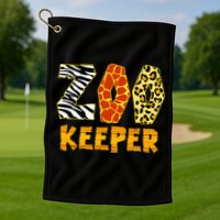 Zookeeper Costume Zoo Keeper African Safari Trip Zebra Golf Towel