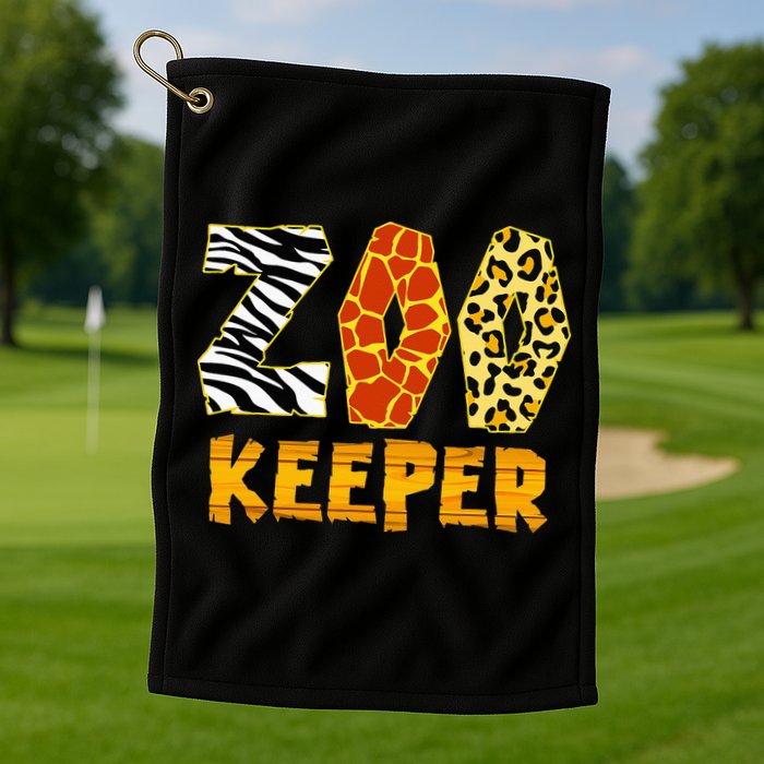 Zookeeper Costume Zoo Keeper African Safari Trip Zebra Golf Towel