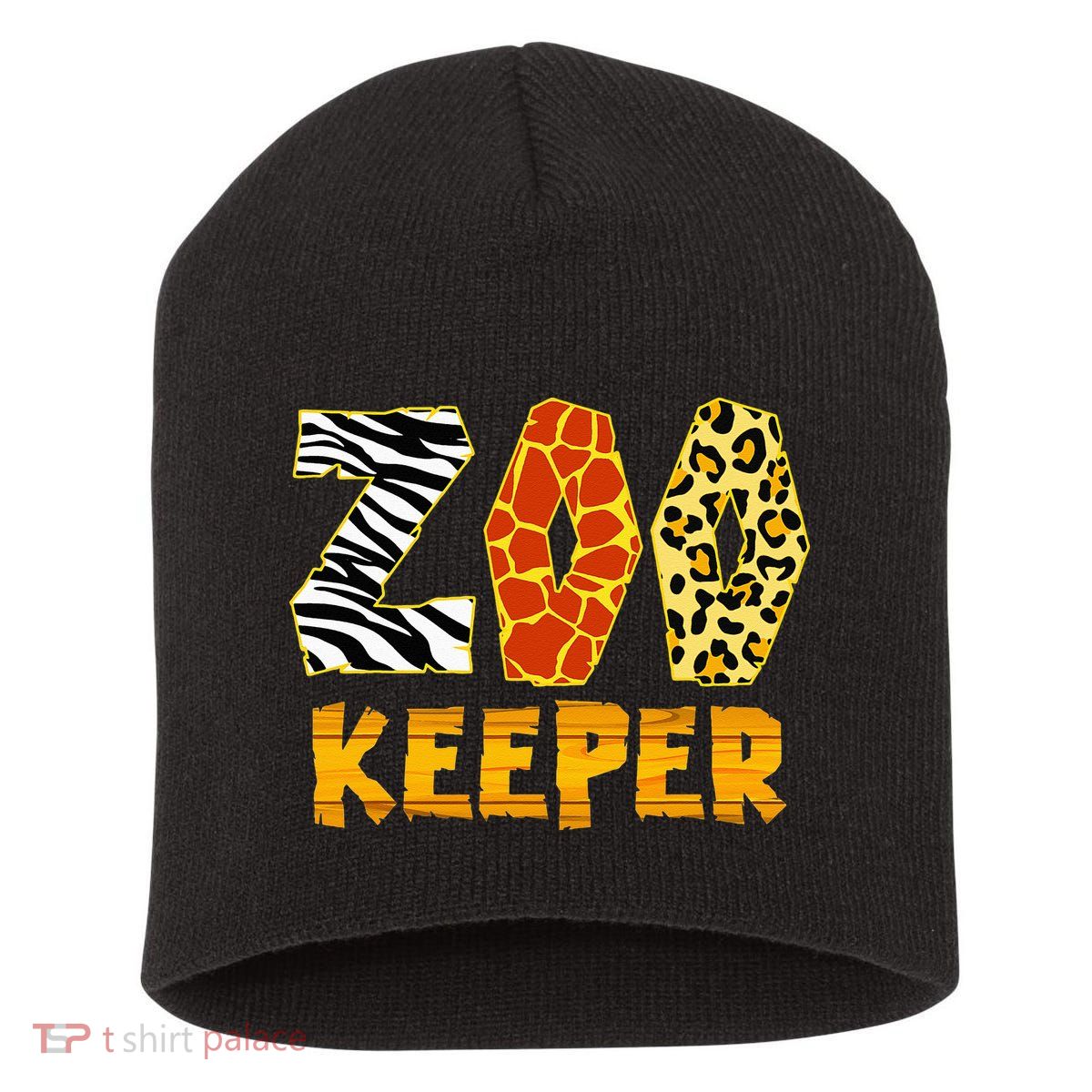 Zookeeper Costume Zoo Keeper African Safari Trip Zebra Short Acrylic Beanie